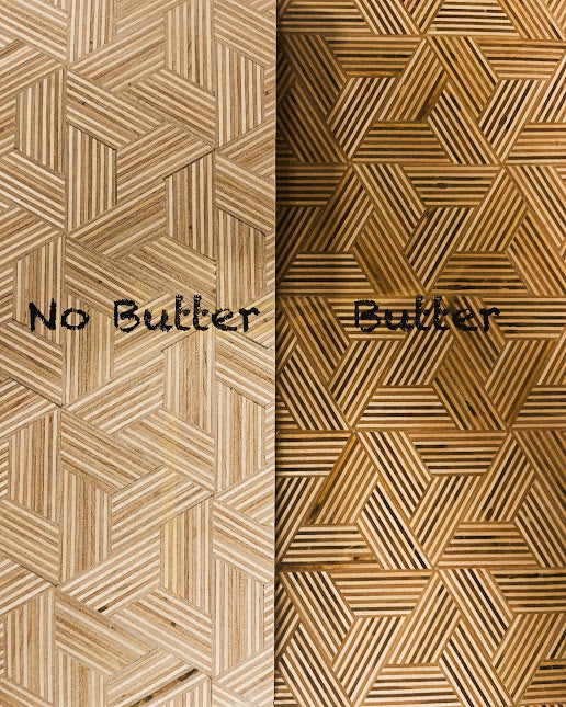 Difference between a buttered board and no butter.